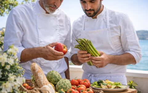 Légumes de saison et cuisiniers : cuisine du marché à L'Abordage